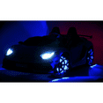 thumbnail image 4 of Luxury Ride On Toys Lamborghini Aventador w/ Swappable Battery 24V - Electric Car for Kids with 3 Speeds, Leather Seat, Remote, MP3 Music by Bluetooth, FM Radio, Rubber Tires (Blue), 4 of 7