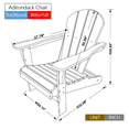 thumbnail image 6 of Williamspace Adirondack Chairs Set of 2,Outdoor Adirondack Chair Oversized Fire Pit Chair,Weather Resistant HDPE Patio Chair for Garden Poolside Backyard Beach,Red, 6 of 7