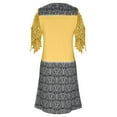thumbnail image 5 of Wycnly Dresses for Women 2024 Summer Short Sleeve V-Neck Western Print Casual Mini Sundress Quarter Zip Sexy Lace Trim Cold Shoulder Tunic Tshirt Dresses Yellow xl Clearance Under $5, 5 of 5