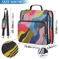 thumbnail image 2 of FORMRS Zipper Binder with Shoulder Strap 2-inch Ring 500 Sheet Capacity File Bag, Stripes Pattern, 2 of 5