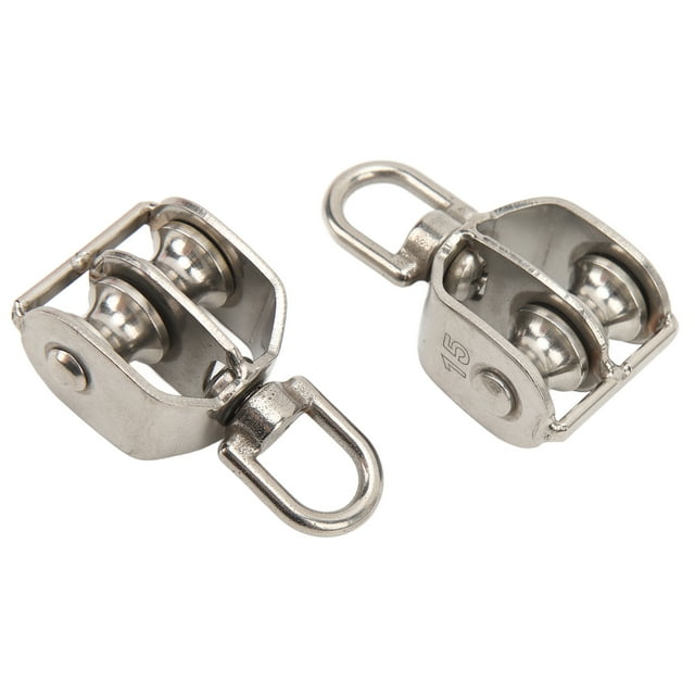 Bloque De Polea Doble M15, 2 Piezas Resistente Al Desgaste, Bloque De Polea Doble Versátil Y Resistente Para Interiores Y Exteriores
