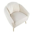 thumbnail image 7 of LumiSource Dahlia Velvet Accent Chair, Cream/Gold, 7 of 7