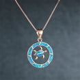 thumbnail image 1 of Collar para mujer, joyería para mujer, joyería para mujer 2022, collar de tortuga circular de moda, rosa Phnom Penh azul cielo para mujer, colgante de regalo maravilloso., 1 of 5