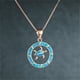thumbnail image 1 of Collar para mujer, joyería para mujer, joyería para mujer 2022, collar de tortuga circular de moda, rosa Phnom Penh azul cielo para mujer, colgante de regalo maravilloso., 1 of 5