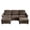Brown, variant on HUMEHA 69.2" Loveseat Sofa with Ruffled Edge Chenille, 2-Seat Cloud Couch with Rolled Arms & Lumbar Pillow for Living Room, Pink