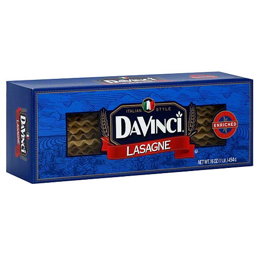 DaVinci Lasagna Pasta, 16 oz (Pack of 12) by DaVinci