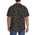 thumbnail image 3 of Naloa Colorful Paw Men's Loose Fit Cuban Collar Short-Sleeve Shirt, Hawaiian Shirts, Mens Shirts Casual for Everyday Wear Outings-Medium, 3 of 5