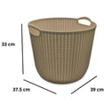 thumbnail image 4 of Cesto Para Ropa Organizador Tipo Tejido Plástico Beige, 4 of 4
