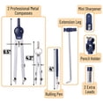 thumbnail image 2 of Set Geometry Mr. Pen Professional Metal Compass 7 piezas, 2 of 9