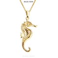thumbnail image 2 of Bling Craft Sea Horse Pendant for Women 0.25 ct Round Moissanite Charm Pendant 14k Yellow Gold Plated (Color D, VVS1), 2 of 6