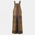 thumbnail image 3 of Danhjin Women's Baggy Wide Leg Overalls Casual Loose Jumpsuit Rompers Buttons Suspender Jumpsuit on Clearance, 3 of 5