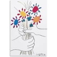 thumbnail image 2 of Pablo Picasso Bouquet of Peace Flowers Fashion Poster Canvas Print Wall Art Modern Bedroom Room, 2 of 9