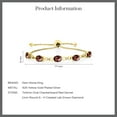 thumbnail image 4 of 18K Yellow Gold Plated Silver Red Garnet and White Lab Grown Diamond Tennis Bracelet for Women (5.02 Cttw, Gemstone January Birthstone, Oval Checkerboard 7x5MM, Fully Adjustable up to 9 inch), 4 of 4