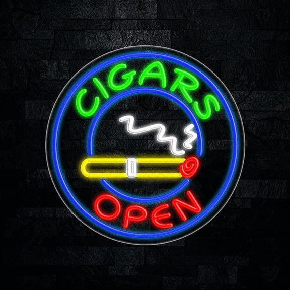 Cigars LED Neon Sign  26"L x 26"H #31131