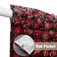 thumbnail image 4 of Black Christmas Swag Valances for Windows, Kitchen Curtains 36 Inch Length 2 Panels Set, Red Plaid Xmas Snowflake Winter Short Curtains for Small Windows Rod Pocket Cafe Curtains Drapes 28"x36", 4 of 8