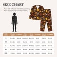thumbnail image 4 of KLL Autumn Forest Small Animals Lazy Print Women's Long Sleeve Pajamas with Pants Sleepwear Loungewear 2 Set-Large, 4 of 8