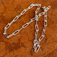 thumbnail image 2 of 925 Real Solid Silver Solid U Link Hardware Chain Necklace Anti-Tarnish, 2 of 7