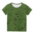 thumbnail image 4 of THDHVS Girls Shirts,Girls Short Sleeve Tops,Short Sleeve Graphic T-Shirt Round Neck Fahion Print Soprts Tee Green 7-8 Years, 4 of 4