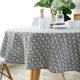 thumbnail image 4 of Mantel Redondo Simple Redondo Estilo Nórdico Mantel De Tela De Lino De Algodón Resistente A Las Arrugas para Decoración De Mesa De Cocina Sdiameter (Gris, Diámetro 120 Cm) Ormromra LKX-1327-2, 4 of 6