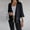 Dark Blue, variant on Women's Lightweight Open Front Cardigan,Women's Fall and Winter Nine-sleeve Casual Cardigan Coat Long Sleeve Hoodless Casual Coat/jacket Brown S