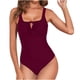 thumbnail image 2 of Traje de baño de una pieza para mujer, moda de primavera para mujer, conservador, color sólido, estilo falda, conjunto de traje de baño con abertura, traje de baño de moda de playa para mujer, trajes, 2 of 4