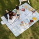 thumbnail image 5 of Manta de picnic estilo nórdico a cuadros de tela Oxford gruesa, plegable, para exteriores, multijugador, gris y verde, 150 x 200 cm/59,1 x 78,7 pulgadas, 5 of 6