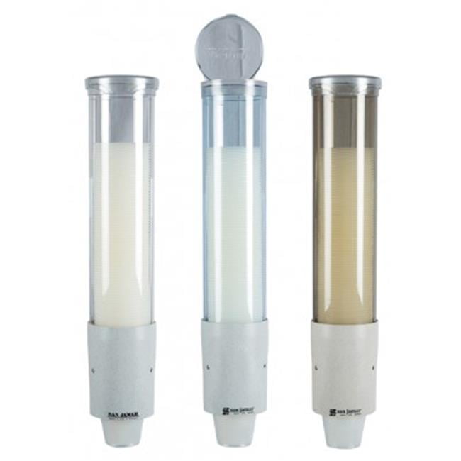 San Jamar C4180TBR Small Pull Type Water Cup Dispensers with Tran