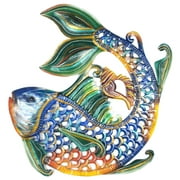 24 inch Painted Fish & Shell Caribbean Craft