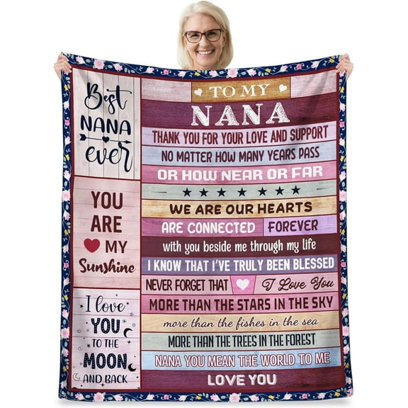 Nana Gifts from Grandkids, Gifts for Nana Grandma, Nana Birthday Gifts, Nana Gifts for Mothers Day, Nana Gifts for Christmas, Nana Blanket 60”X50”