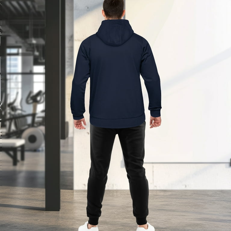 Elegant Comfort Men's Gym Wear-Casual Wear Hoodie-Jogger Set with