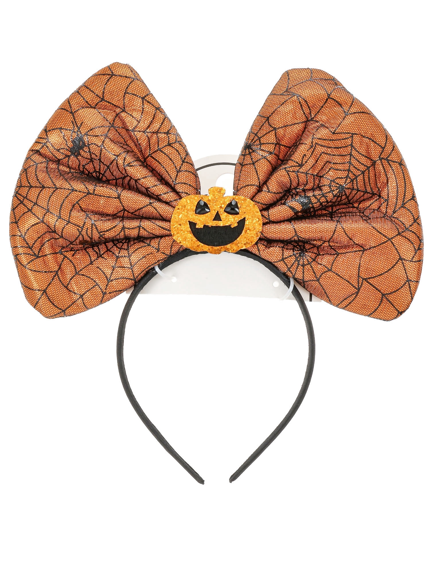 Way to Celebrate Jack-O-Lantern Bow Halloween Headband, 1 Piece