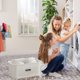 thumbnail image 5 of Cesta de almacenamiento de plástico para lavandería, baño o dormitorio. Organizador multiusos para ropa, toallas, juguetes y objetos pequeños. Contenedor compacto con asas para el hogar, dormitorio,, 5 of 6