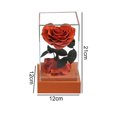 thumbnail image 2 of Rosa eterna real preservada en forma de corazón en acrílico transparente para su cumpleaños de San Valentín, 2 of 5