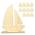 thumbnail image 5 of unbranded 12pcs Unfinished Boat Wood Cutouts Blank Sailboat Wooden Crafts for Handicrafts, 5 of 8