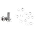 thumbnail image 2 of 10 Pcs Computer TV LCD Monitor Stand Bracket Mounting Screw M4X10Mm & 80 Pcs 10Mm Dia Silver Tone Metal Split Loop Key Rings Holders Replacement, 2 of 8