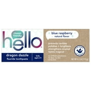 hello Dragon Dazzle Kids Toothpaste with Fluoride, Blue Raspberry Toothpaste, 4.2 Oz Tube