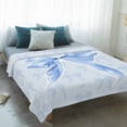 thumbnail image 4 of Cute Bow Blanket Soft Cozy Warm Throw Blanket for Couch, Plush Fuzzy Flannel Fleece Blankets for Sofa, Blue Bowknot Minimalist Solid Color Bed Blankets Lightweight Gifts for Women, 50"x60", 4 of 9