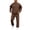 Coffee-A#23085bb, variant on Hearthz Men's Sweatshirt Suit 2 Piece Outfit Solid Color Long Sleeve Crew Neck Y2k Tracksuit Sweatsuit Set Athletic Mens Sweatsuits 2 Piece Set Light Brown XXXL