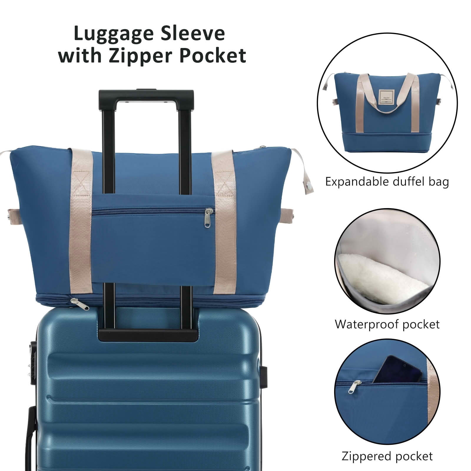 MAYEERTY 6 Piece Hardshell Luggage, Lightweight ABS Suitcases with Spinner Wheels, TSA Lock and Side Hooks for Short and Long Trips