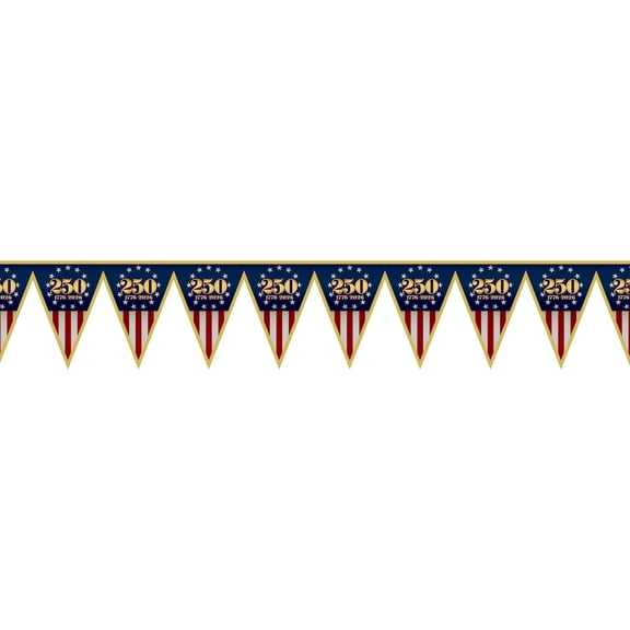 Semiquincentennial Pennant Banner, 11" x 6' 6¾"