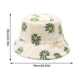 thumbnail image 3 of Dailypoc Autumn Winter Printed Bucket Hat - Plush Lined Warm Imitation Fisherman Cap, Leisure Travel , Cozy & Stylish for Cold Days,Beige,One Size, 3 of 4