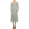 thumbnail image 2 of White Mark Casual Short Sleeve Midi Dress, Women's & Women's Plus, 2 of 5