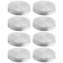 8 Pcs Stainless Steel Jar Lids 86Mm Sealed Leak Proof Cover With Silicone Seals Storage Solid Caps Wide Mouth Lid