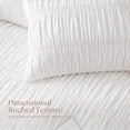 thumbnail image 3 of Lipa Queen Size Comforter Set,5-Piece Bed in a Bag,All Season Bedding Set,Ruched Design,Comforter,Pillowcases and Shams,White, 3 of 9