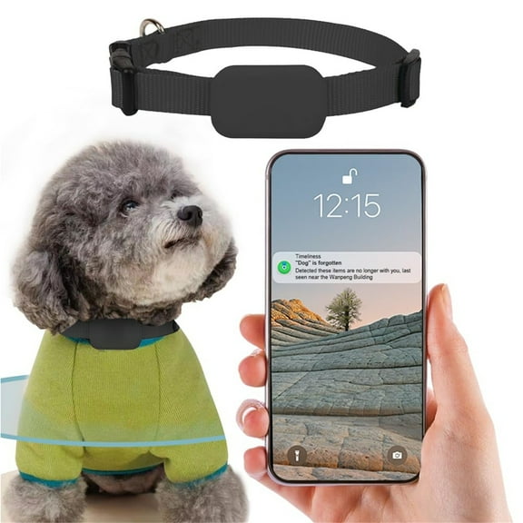 Pet Gps Tracker Collar, Anti-Lost Locator For Cats & Dogs With Remote Global Positioning, Works With Ios, Black