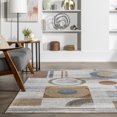 thumbnail image 6 of nuLOOM Brodee SpinClean Abstract Retro Machine Washable Area Rug, 5' 3" x 8', Brodee Beige, 6 of 7
