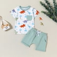 thumbnail image 2 of kpoplk Toddler Baby Boy Hunting Clothes Mallard Duck Short Sleeve T Shirt Top Camo Shorts Set 2Pcs Casual Summer Outfits(Green,2-3 Y), 2 of 7
