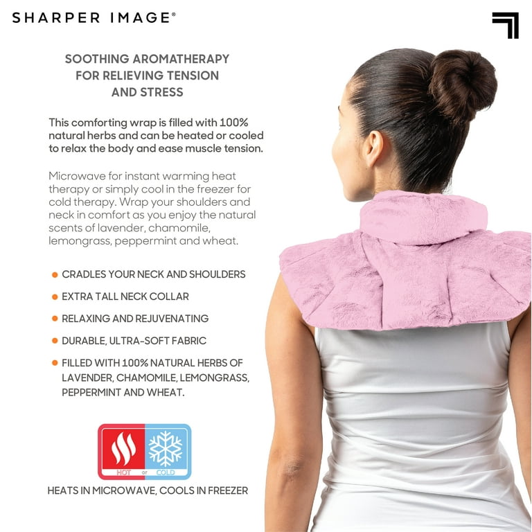 Sharper Image Aromatherapy Neck Wrap, Natural Herb Blend, Pink photo 7