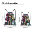 thumbnail image 2 of Zufioo Monster High Print Sports Cinch Sack Gym String Bags Machine Washable Heavy Duty String Backpack for Men Women-Medium, 2 of 6