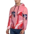 thumbnail image 3 of Rateoe Cool Flamingos Sunglasses Scene Pattern Mens Hoodie, Pullover Hooded Sweatshirt, Kangaroo Pocket Hoodie Ideal for Daily Wear, Travel and Home-X-Large, 3 of 7